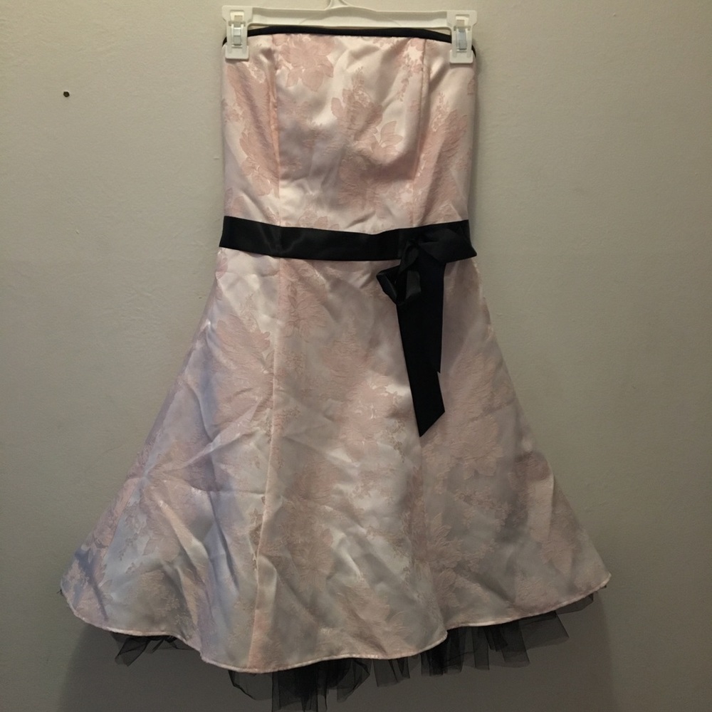 Gunne Sax Pink Strapless Dress